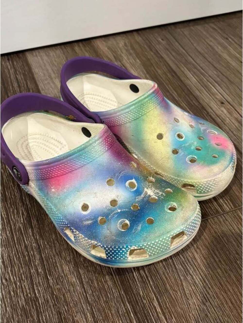 Crocs Classic Tie-Dye Clogs size Junior 2